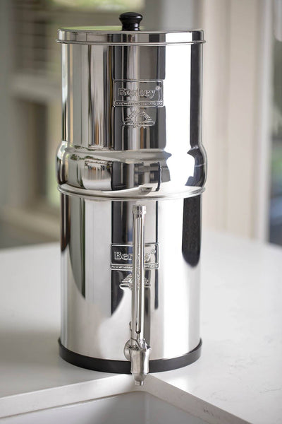Big Berkey Water Filter System BUNDLE with 7" Berkey Water View Spigot