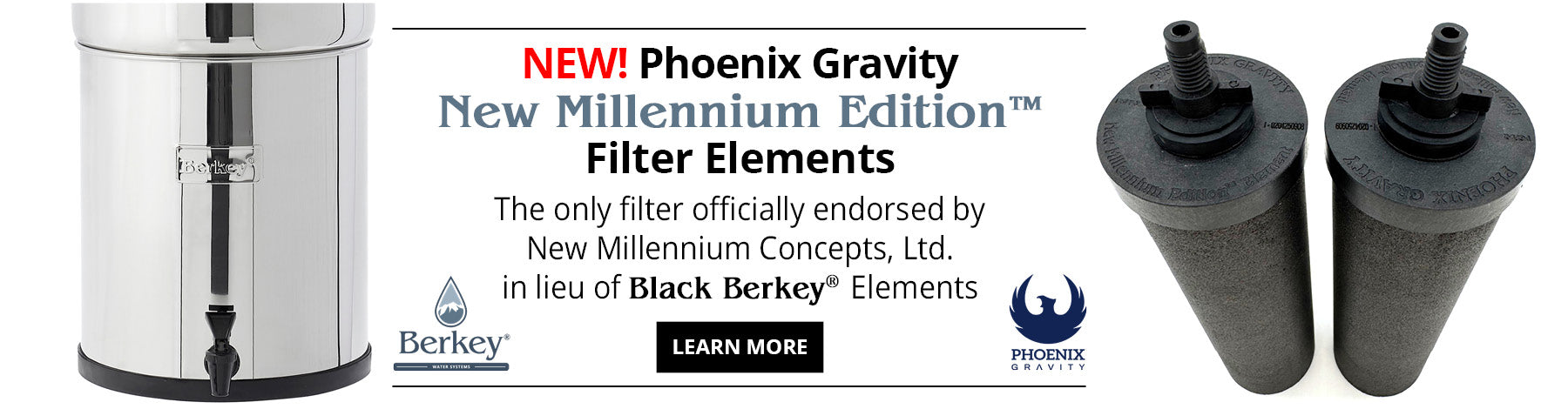 Black Berkey Element Alternative For Berkey Gravity-fed Water Filter System