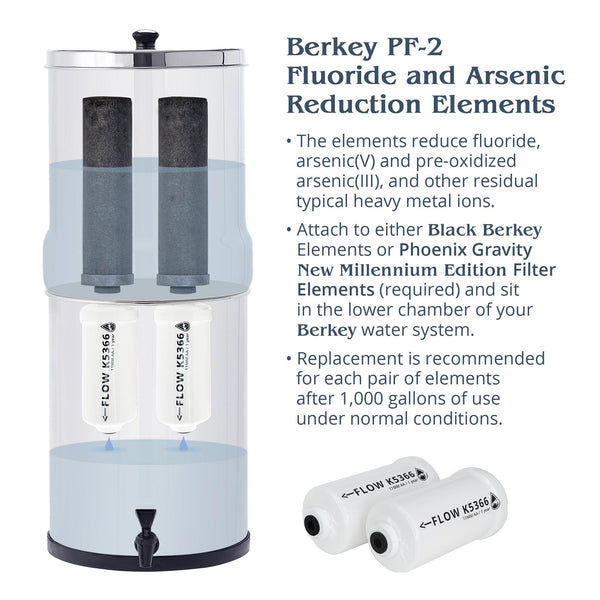 How the Berkey PF-2 Fluoride and Arsenic Reduction Water Filter Work