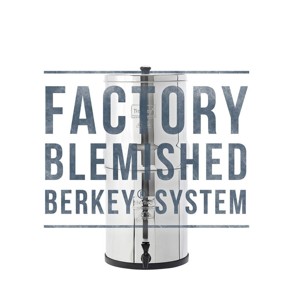 Blemished systems enable you to enjoy economic savings while being assured that the performance of your Berkey​ system has by no means been compromised. Cosmetically blemished Berkey​ systems come with the same warrantied Black Berkey​ Purification Elements that have made Berkey​ Water Filter the leader in the industry.